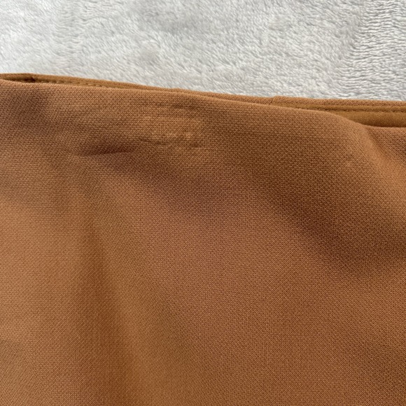 White House Black Market Skirt Lace-Up Short Caramel Brown Size 4 Office Teacher - Picture 12 of 13